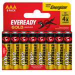 Pila ministilo AAA - 1,5V - Eveready Gold  - alcalina - Energizer - blister 8 pezzi