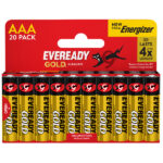Pila stilo AA - 1,5V - Eveready Gold- alcalina - Energizer - blister 20 pezzi