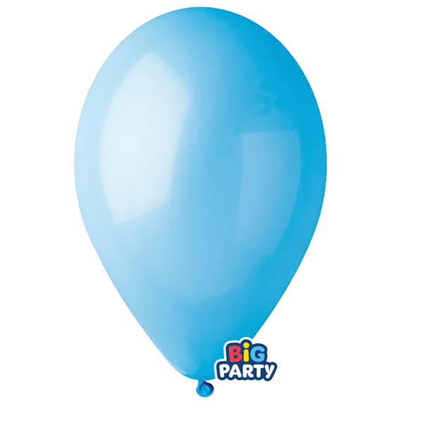 MD_104186 Palloncino - diametro 26 cm - lattice - celeste - conf. 16 pezzi - immagine 1