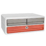 Cassettiera Moov'up Terra nova - 2 cassetti piccoli + 1 grande - 37 x 27,45 x 14,6 cm - multicolore - Cep