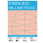 Blocco carta millimetrata - A3 - 29,7 x 42 cm - 10 fogli - 80gr - Fabriano