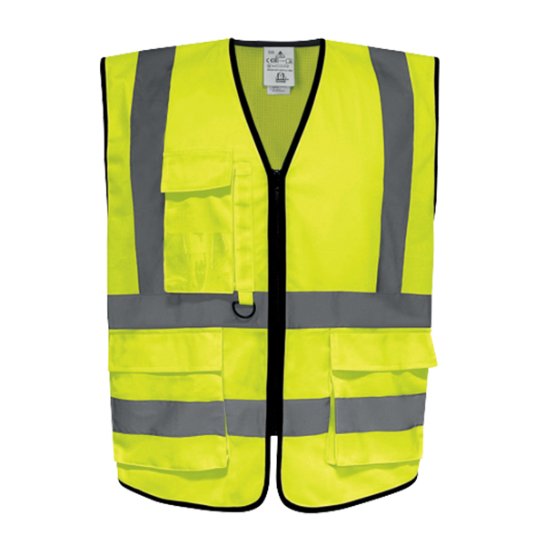 MD_104609 Gilet alta visibilità GILPOCK - poliestere riciclato - taglia L - giallo fluo - Deltaplus - immagine 1