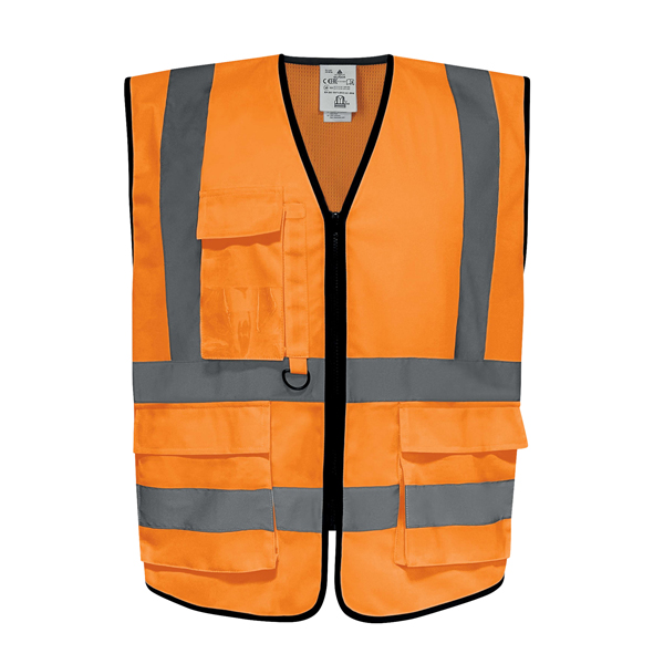 MD_104612 Gilet alta visibilità GILPOCK - poliestere riciclato - taglia XXL - arancio fluo - Deltaplus - immagine 1