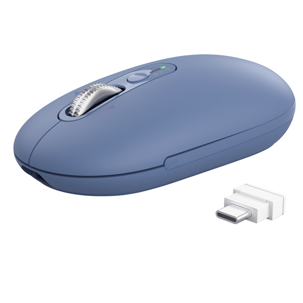 MD_104660 Mouse - ultrasottile - wireless - ricaricabile - Blu - Trust - immagine 1