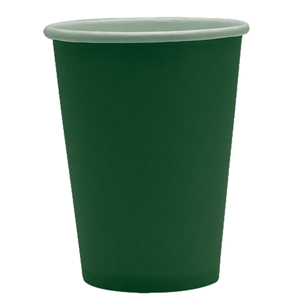 MD_104723 Bicchieri biodegradabili Ecocolor - 250cc - verde bosco - Big Party - conf. 25 pezzi - immagine 1
