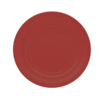 Piatti piani Ecocolor - Ø18cm - biodegradabile - rosso intenso - Big Party - conf. 25 pezzi