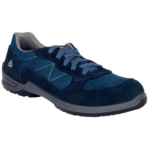 MD_104754 Calzatura di sicurezza Como2 S1P SR - pelle scamosciata/poliestere mesh - numero 40 - blu - Deltaplus - immagine 1
