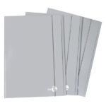 Cartella 3 lembi con elastico - A4 - dorso piatto - grigio chiaro - BM