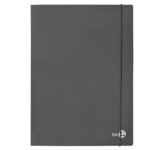 Cartella 3 lembi con elastico - A4 - dorso 1 cm - grigio scuro - BM