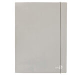 Cartella 3 lembi con elastico - A4 - dorso 1 cm - grigio chiaro - BM