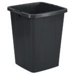 Bidone DURABIN - con maniglie - senza coperchio - 90 L - 52 x 61 x 49 cm - PP - nero - Durable