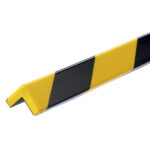 Profilo paracolpi C35 - magnetico - per superfici angolari - forma squadrata - giallo/nero - 1 m - Durable