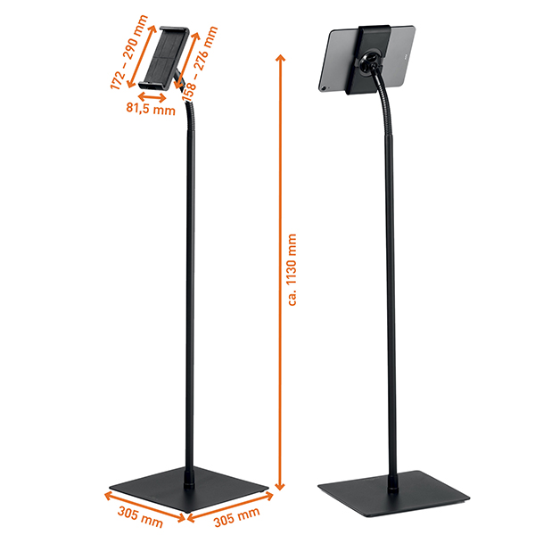 MD_104955 Supporto da pavimento per tablet - TOUGH FLOOR - da 7" a 13" - ruotabile di 360° - Durable - immagine 1
