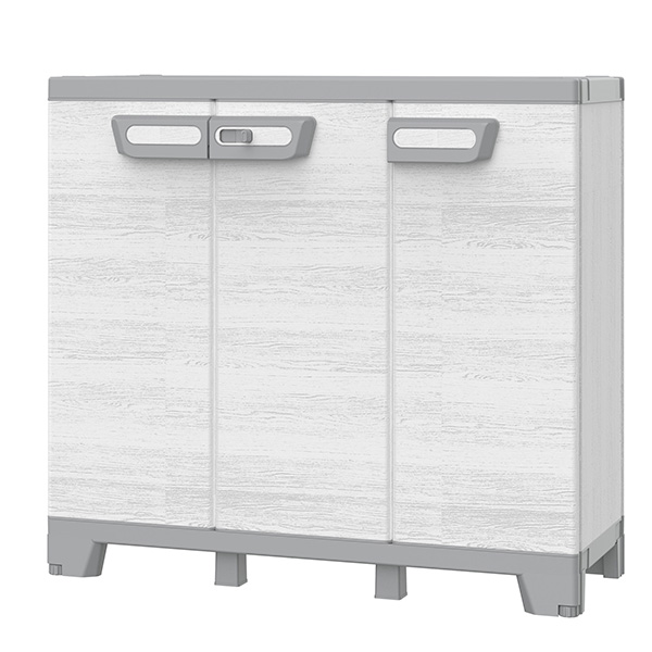 MD_105029 Armadio CAB102B sequoia - 3 ante - 102 x 39 x 93,5 cm - plastica - grigio - Terry - immagine 1
