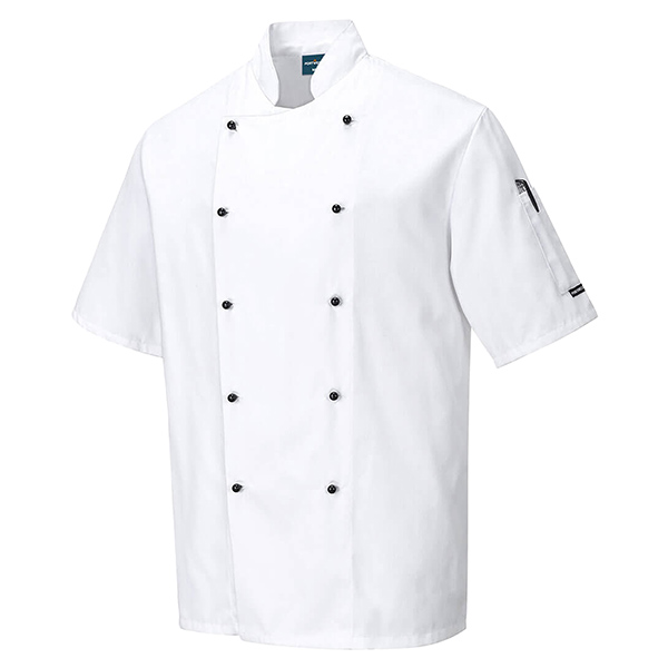 MD_105094 Giacca cuoco Kent - maniche corte - taglia M - bianco - Portwest - immagine 1