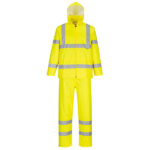Completo antipioggia HiVi - ripiegabile - impermeabile - XL - giallo fluo - Portwest