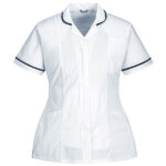 Camice da donna - maniche corte - elasticizzato - taglia L - bianco - Portwest