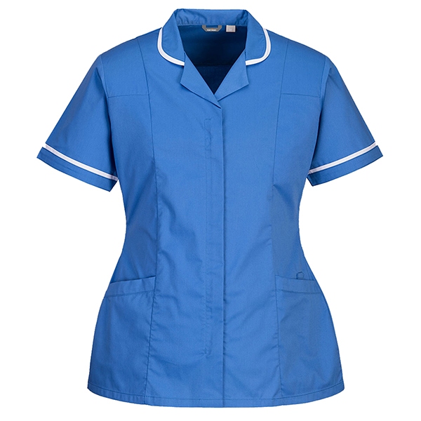 MD_105146 Camice da donna - maniche corte - elasticizzato - taglia XL - azzurro - Portwest - immagine 1