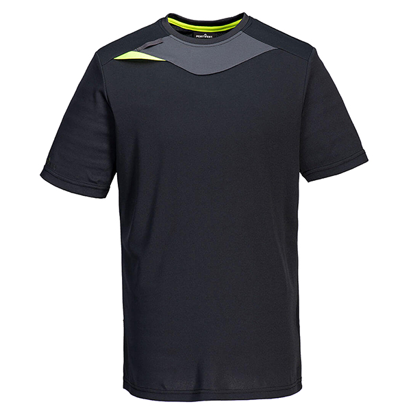MD_105155 T-shirt DX4 - maniche corte - antibatterica - taglia M - nero - Portwest - immagine 1