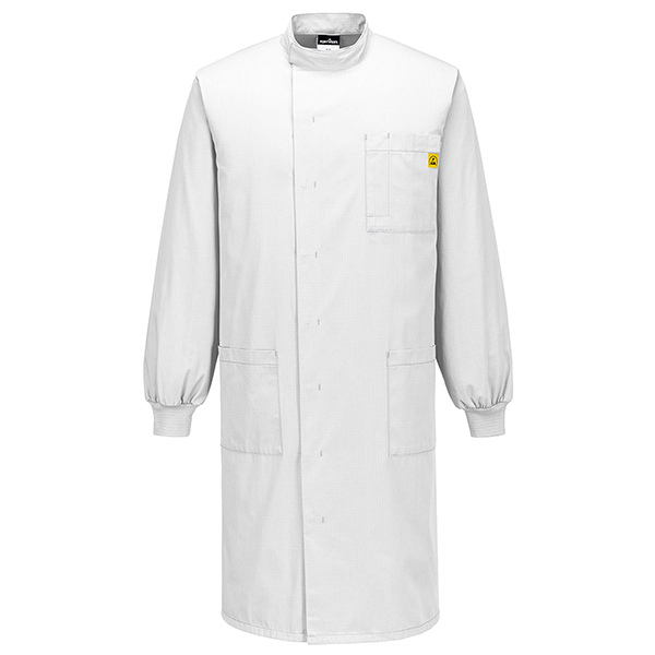 MD_105211 Camice da laboratorio Howie - antistatico - taglia M - bianco - Portwest - immagine 1