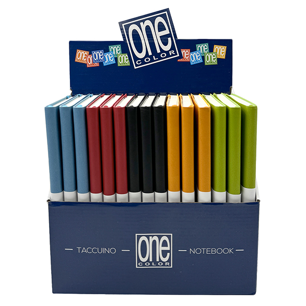 MD_105300 Taccuini One Color - A5 - rigata - 96 fogli - 70 gr - Blasetti - display 15 pezzi - immagine 1