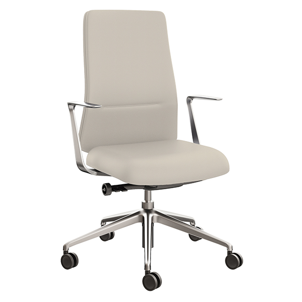 MD_105431 Poltrona direzionale Bull BUB - con braccioli fissi - panna - Unisit - immagine 1