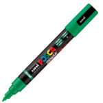 Marcatore a base d'acqua Uni Posca PC5MBR - punta brush 1.0 - 4.0mm - verde - Uni Mitsubishi