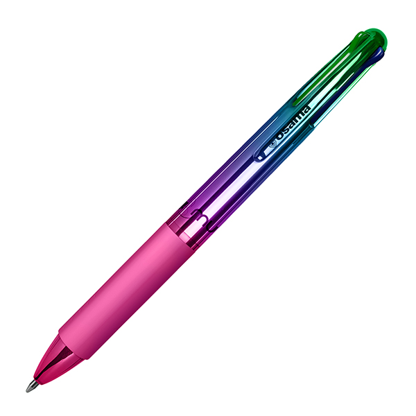 MD_105482 Penna a sfera 4 Multi Chrome - punta 1,00 mm - 4 colori - rainbow - Osama - immagine 1