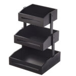 Espositore buffet - 3 piani - bamboo nero - H 41cm - Leone