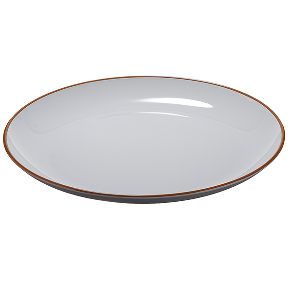 MD_105500 Piatto piano - rPET - grigio - Ø27,5 x 2,8cm - Leone - immagine 1