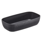 Vaschetta buffet Norway - antracite - 32,5 x 17,6 x 7,5cm - melamina - Leone