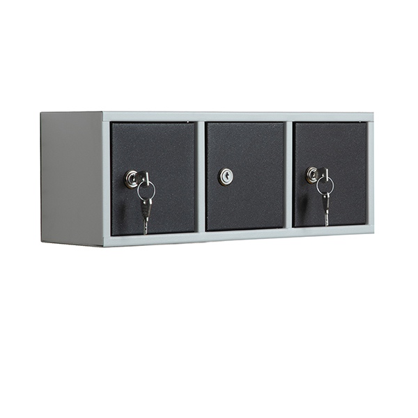 MD_105534 Casellario componibile Annabox - 3 porte - grigio/antracite - Metalpus - immagine 1