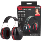 Cuffia protettiva Peltor Optime III - SNR 35 dB - nero/rosso - 3M
