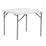 Tavolo quadrato - HDPE - 86 x 86 x 74 cm - bianco - Verdelook