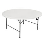 Tavolo rotondo - HDPE - diametro 150 x 74 cm - bianco - Verdelook