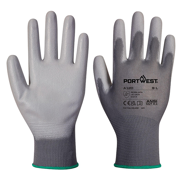 MD_105672 Guanti A120 - palmo in PU - XL - grigio - Portwest - immagine 1
