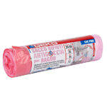 Sacchi per rifiuti organici Sac Bio - 35 x 50cm - 15 L - 12 micron - rosa - Geko - rotolo da 20 sacchetti