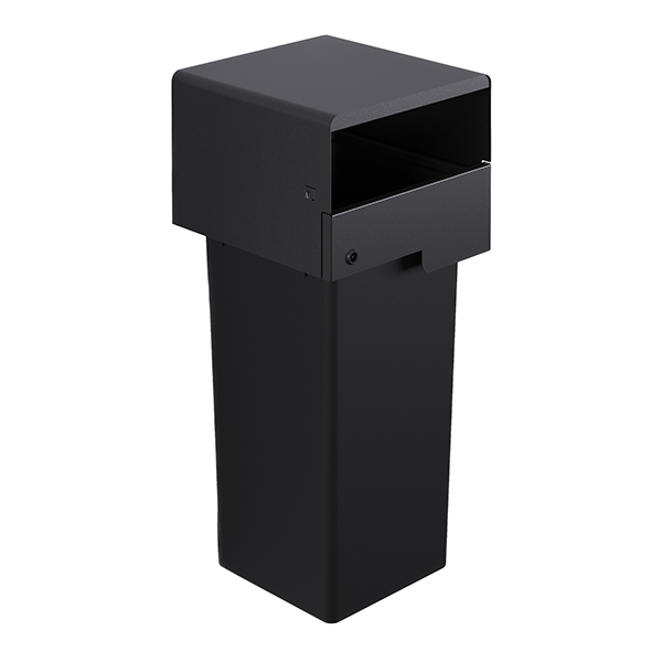 MD_105892 Portarifiuti MODULA - murale - coperto - con contenitore - 41,5 x 41,5 x 107,5 cm - 73 L - antracite - Stilcasa - immagine 1