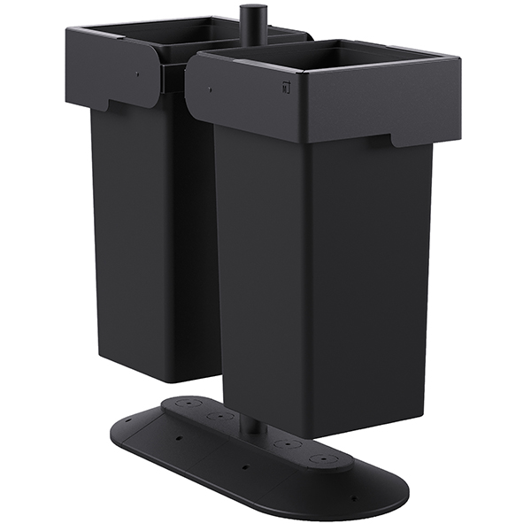 MD_105973 Portarifiuti MODULA - da terra - con contenitore - doppio - 41,5 x 91 x 97,5 cm - 73+73 L - antracite - Stilcasa - immagine 1