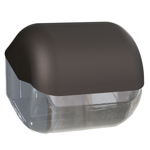MD_67396 Dispenser carta igienica EColored - 15 x 14,8 x 14 cm - vesuvian black - Mar Plast - immagine 1