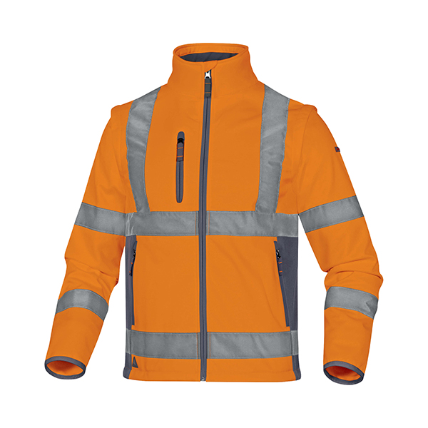MD_86494 Giacca Softshell Moonlight 2 alta visibilità - poliestere - taglia M - arancio fluo - Deltaplus - immagine 1