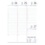 Agenda settimanale 2027 - copertina in carta imbottita - 17 x 24 cm - blu - immagine 3