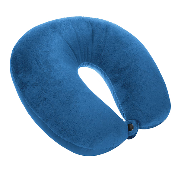 MD_106048 Cuscino da viaggio Explora - 30 x 29 x 12 cm - memory foam - azzurro - Lebez - immagine 1