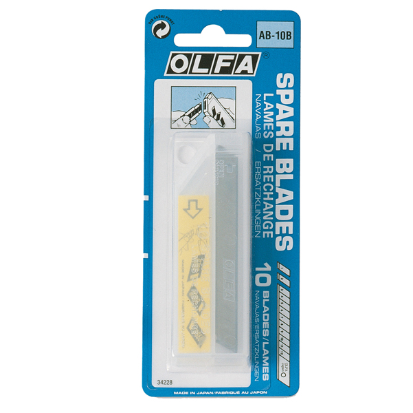 MD_34551 Lame di ricambio Olfa - per cutter - Lebez - tubetto 10 lame - immagine 1