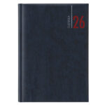 Agenda settimanale 2027 - copertina in carta imbottita - 17 x 24 cm - blu