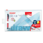 Serie UNI - coppia squadre 30 cm + portamine 0,7mm - Arda - immagine 2