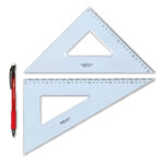 Serie UNI - coppia squadre 30 cm + portamine 0,7mm - Arda - immagine 4