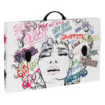 Valigetta polionda Grafitti - 36,5 x 56,5 cm - dorso 5,5 cm - fantasie assortite - Favorit - immagine 4