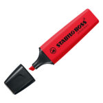Evidenziatore Stabilo Boss Original - punta a scalpello - tratto 2 - 5 mm - rosso rosso - Stabilo - expo 15 pezzi - immagine 2