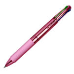 Penna a sfera scatto multifunzione 4 Multi Color - Cromo - colori assortiti - Osama - expo 42 pezzi - immagine 3